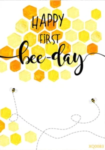 BEE HONEY HONEYCOMB HONEY BIRTHDAY PARTY BANNER BACKDROP DECORATION - Bild 1 von 4