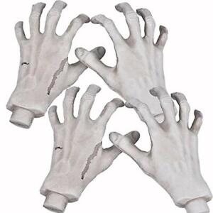 Aiffort 2 Pairs Halloween Skeleton Hands Plastic Hand Skeleton Model for Halloween Decoration Terror Scary Props 