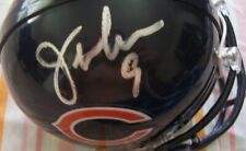 Jim McMahon & Mike Singletary autographed signed Chicago Bears mini helmet JSA
