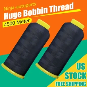 2 cones Embroidery machine polyester thread 5000 yds ( BLACK) - Picture 1 of 4