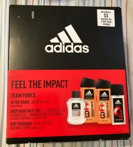 Adidas Feel The Impact Gift Set  Men’s Deodorant Aftershave NEW - Picture 1 of 4