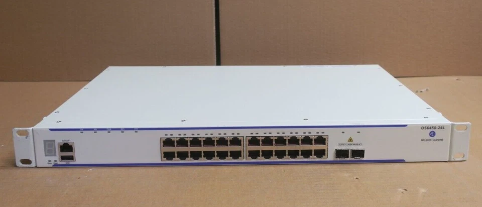 Alcatel-Lucent OmniSwitch OS6450-24L 24x 10/100 RJ45 + 2x 1G/10Gb SFP+ 1U Switch - Image 1 of 4
