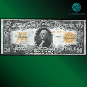 Fr.1187 1922 $20 Dollars Gold Certificate, Gold Seal, Very Fine++, 76975 - Picture 1 of 2