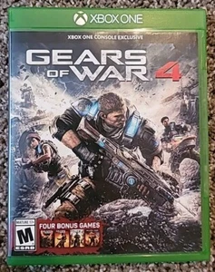 Gears of War 4 - Microsoft Xbox One mit Aufklebern, unbekannt ob Codes gebraucht sind - Bild 1 von 4