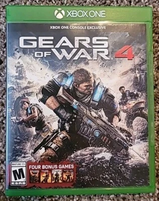 Gears of War 4 - Microsoft Xbox One mit Aufklebern, unbekannt ob Codes gebraucht sind - Bild 1 von 4