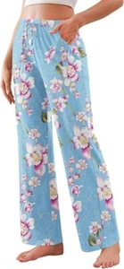 DUSDIMON Women's Lounge/Pajama Pant Comfy Drawstring Wide Leg w/Pockets XL~ NWT - Picture 1 of 4