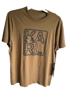 NWT $59 KARL LAGERFELD COTTON T-SHIRT SIZE LARGE - Picture 1 of 2