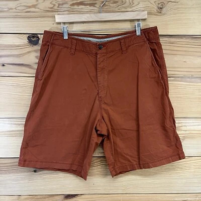 Pantalones Cortos Tommy Bahama 36 Naranja Quemado Chino Frente Plano Elastizados 10" Entrepierna B167 Foto 1 de 4