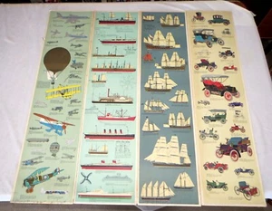 Tre Tryckare FOUR 39 x 10 Posters on Card: Automobiles Aviation Ships Saiing - Picture 1 of 6
