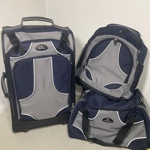 Samsonite 3 Piece Luggage Set - 66854 Blue Grey 23” Suitcase, Backpack & Duffle - Picture 1 of 17