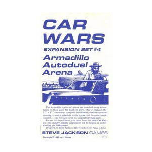 SJG Car Wars Expansion Set #4 - Armadillo Autoduel Arena Bag VG+ - Picture 1 of 2