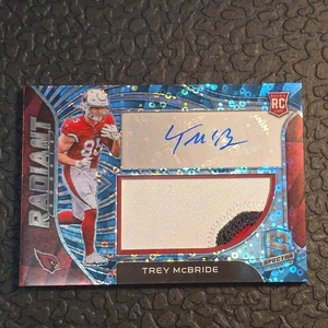 2022 Panini Spectra Trey McBride Rafiant Rookie Neon Blue /50 RC Patch Auto - Picture 1 of 11