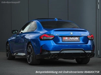 Impianto Sportivo Remus Da Kat BMW 2 Serie G42 Coupé M240i 2x84mm Nero Cromo - Immagine 1 di 4