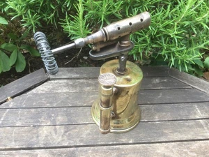 Antique 1917 Turner Brass Works HOT BLAST Blow Torch, Sycamore IL, USA - Picture 1 of 11