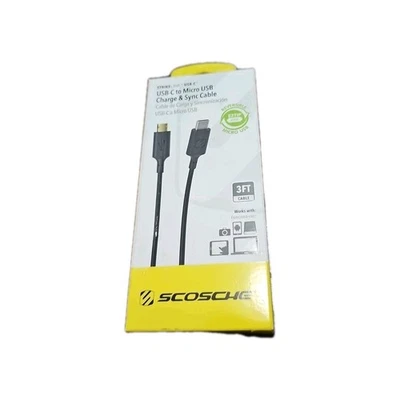  SCOSCHE USB-C to Micro USB Charger Data Transfer Sync Cable Cord - Image 1 of 4