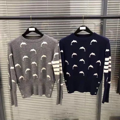 Thom Browne Cashmere Pullover Men/women Knitted Crew Neck Sweater - Image 1 of 4