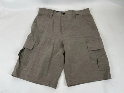 Hurley Buckle Burmy Fit Heathered Cargo Shorts Mens Size 34 Beige NWT - Image 1 of 4