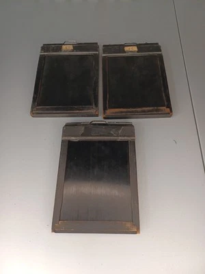 Lot of 3  Folmer Graflex Graphic 4" x 5" Film Holders 1940s 50's  [ 3 ] - Image 1 of 4