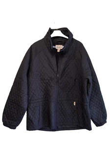 Chaqueta acolchada para mujer Levi Strauss Signature negra talla misses grande vintage  - Imagen 1 de 12