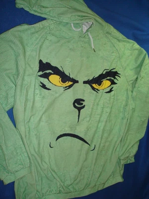 Sudadera con Capucha Grinch - Sudadera con Capucha Verde Manga Larga - Grumpy Mad Grinch Face 2XL Foto 1 de 4