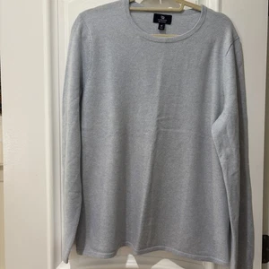 LANDS'END 100% CASHMERE ROUND NECK PALE BLUE SWEATER WOMEN'S SZ. 18 - Picture 1 of 10