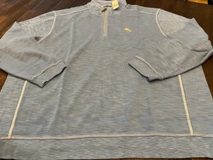 NWT - TOMMY BAHAMA Blue Half Zip Sweatshirt - Tobago Bay (3XLB) - Picture 1 of 4