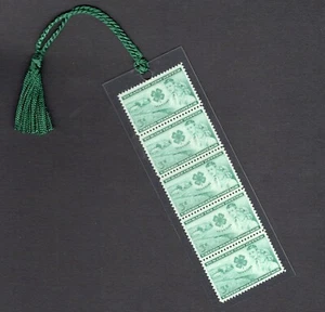 The 4-H Club - Vintage Set of 5 Stamps Bookmark Unique! - Picture 1 of 2