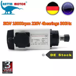 『DE』 CNC 3KW Luftgekühlte Frässpindel 18000rpm 220V 3-phase spindle motor ER20 - Bild 1 von 6