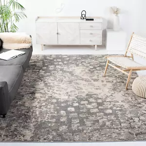 Madison Collection Area Rug - 9' X 12', Grey & Beige, Boho Abstract Design, Non- - Picture 1 of 6