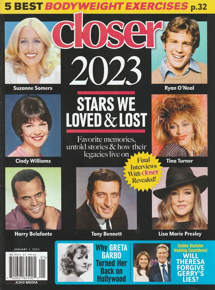 Closer Weekly 2023, Stars We Loved & Lost January 1 2024 - Image 1 of 1