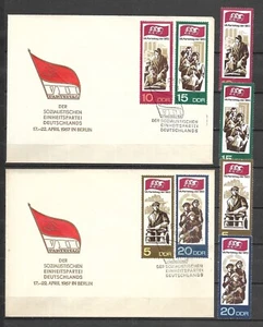 GERMANY (DDR) - 1967 "Party Congress of the Socialist Unity Party" FDC & MNH Set - Picture 1 of 1