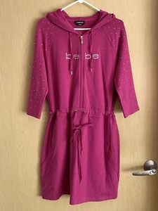 BEBE Sport Logo Dress Pink Size XL - Picture 1 of 8