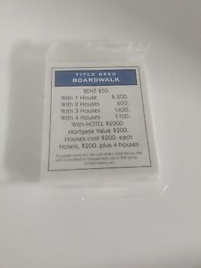 1997 Parker Brothers Monopoly Replacement Cards Sealed 