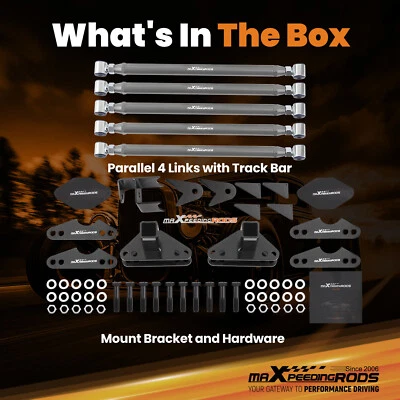 Universal Adjustable Weld On Parallel 4 Link Kit for Classic Car Air Ride Bars - Image 1 of 4