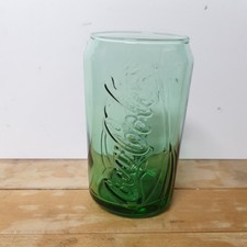 2008 MCDONALD'S GREEN GLASS LUMINARC COCA COLA CAN GLASS 