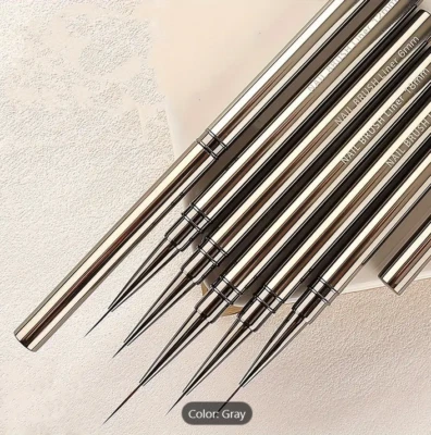 Металлические кисти для нейл-арта 5 шт. набор кистей вкладышей УФ-гель лак живопись искусство - Изображение 1 из 4