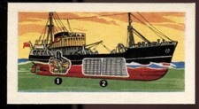 Tobacco Card, Ching, SHIPS AND THEIR WORKINGS, 1961, Modern Diesel Trawler, #13