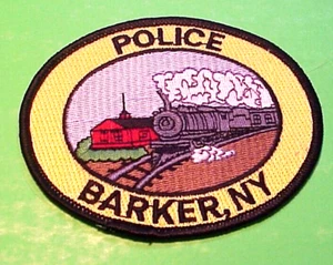 BARKER  NEW YORK  NY  3 1/4" x 4" ( TRAIN )  POLICE PATCH   FREE SHIPPING!!! - Picture 1 of 1