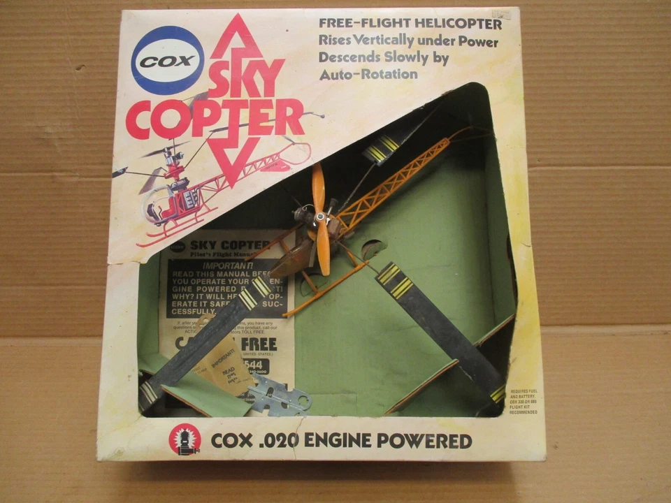 Vintage COX Skycopter in Original Box Gas Powered .020 - Image 1 of 4