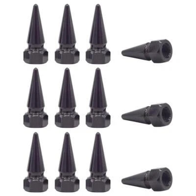 12 Stück YOU.S Ventilkappen Reifenventile Spike in Schwarz für PKW LKW Motorrad - Bild 1 von 2