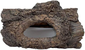 Aquarium Decoration Cave, Resin Hollow Tree Trunk Log Aquarium Ornament Fish Tan - Picture 1 of 7