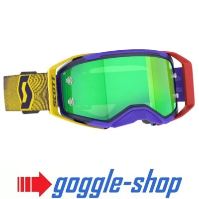 Scott Prospect 2.0 Motocross Occhiali - 2025 Giallo Rosso Verde Works Mirror - Immagine 1 di 3