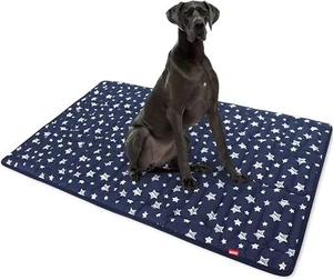 Soft Dog Bed Mat Extra Large Dog Crate Mat Kennel Pad Anti-Slip Navy 48"X30" - Picture 1 of 6