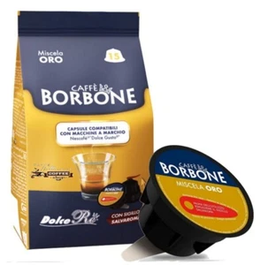 90 Coffee Capsules Borbone Miscela Oro Compatible With Dolce Gusto Nescafe - Picture 1 of 22