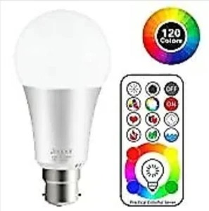 B22 120 Multi Colours RGBW LED Colour Changing Light Bulb, Remote Control Bulb w - Picture 1 of 1