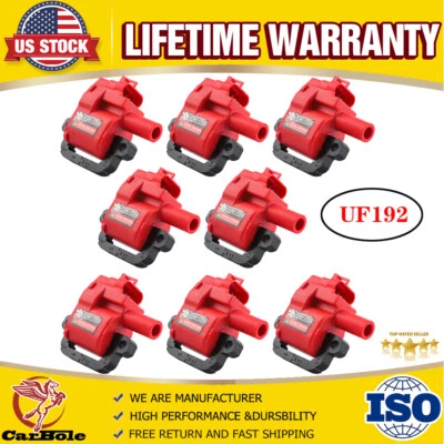 Pack of 8 Ignition Coil for 2001-2002 GMC Sierra 2500 HD 3500 V8 8.1L D580 UF192 - Image 1 of 4