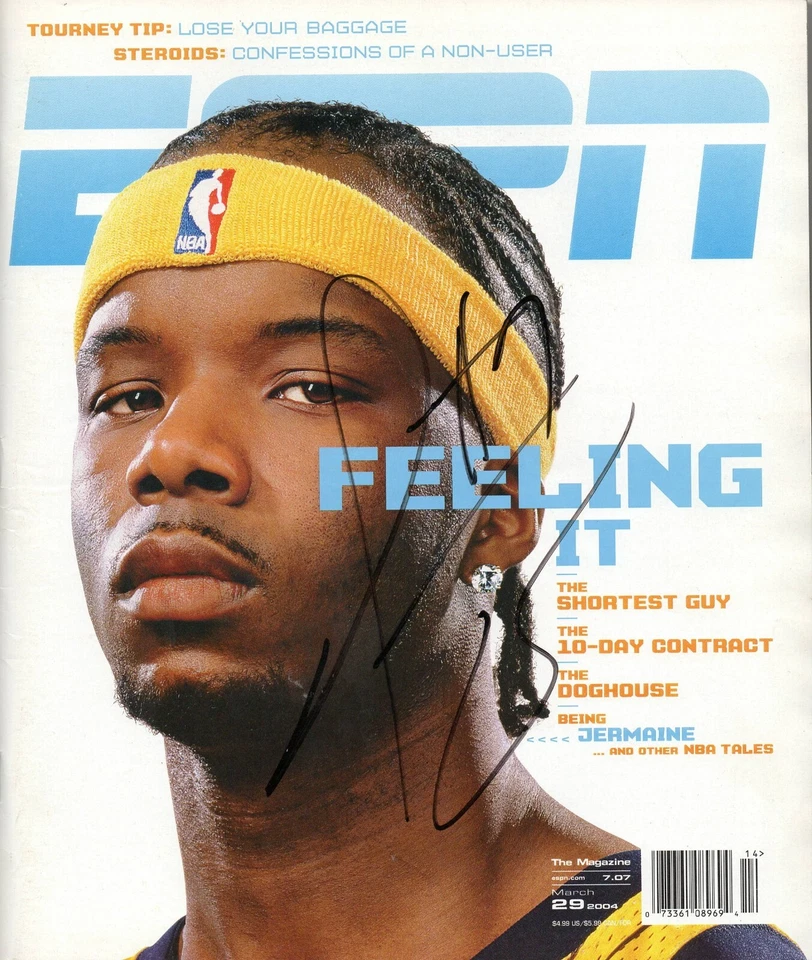 JERMAINE ONEAL SIGNED ESPN THE MAGAZINE AUTHENTIC AUTOGRAPH INDIANA PACERS - Image 1 of 1