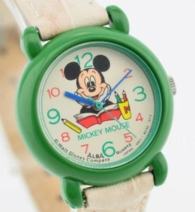 Orologio Vintage Alba Topolino Analogico Quarzo Disney JDM V811-0550 NOS E776/29.1 - Foto 1 di 6