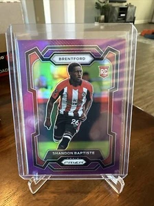 2023/24 Panini Prizm EPL SHANDON BAPTISTE RC BRENTFORD PÚRPURA PRIZM #147 - Imagen 1 de 2