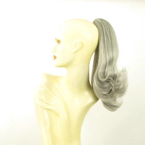 Cola de caballo postizo mujer média 40 cm gris 8/51 - Picture 1 of 7